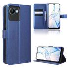 For Realme C30 / C30s Foreign Diamond Texture Leather Phone Case(Blue) - 1