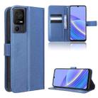 For TCL 40 SE Diamond Texture Leather Phone Case(Blue) - 1