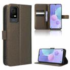 For TCL 405 / 406 T506D Diamond Texture Leather Phone Case(Brown) - 1