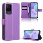 For TCL 405 / 406 T506D Diamond Texture Leather Phone Case(Purple) - 1