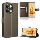 For OPPO Reno9 / Reno9 Pro 5G Diamond Texture Leather Phone Case(Brown) - 1