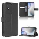 For vivo Y02 4G Diamond Texture Leather Phone Case(Black) - 1