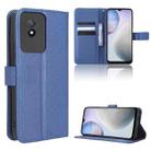 For vivo Y02 4G Diamond Texture Leather Phone Case(Blue) - 1