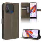 For Xiaomi Redmi 12C / 11A Diamond Texture Leather Phone Case(Brown) - 1