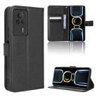 For Xiaomi Redmi K60E 5G Diamond Texture Leather Phone Case(Black) - 1