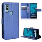 For Kyocera Android One S10 Diamond Texture Leather Phone Case(Blue) - 1