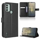 For Nokia C31 Diamond Texture Leather Phone Case(Black) - 1