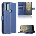 For Nokia C31 Diamond Texture Leather Phone Case(Blue) - 1