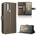 For Nokia C31 Diamond Texture Leather Phone Case(Brown) - 1