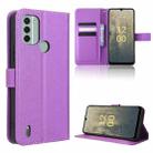 For Nokia C31 Diamond Texture Leather Phone Case(Purple) - 1