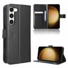 For Samsung Galaxy S23+ 5G Diamond Texture Leather Phone Case(Black) - 1