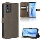 For ZTE Libero 5G III Diamond Texture Leather Phone Case(Brown) - 1