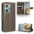 For ZTE nubia Z50 Diamond Texture Leather Phone Case(Brown) - 1
