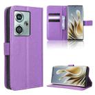 For ZTE nubia Z50 Diamond Texture Leather Phone Case(Purple) - 1