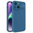 For iPhone 14 Twill Texture TPU Shockproof Phone Case(Blue) - 1