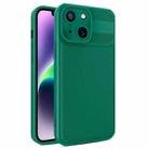 For iPhone 14 Plus Twill Texture TPU Shockproof Phone Case(Green) - 1