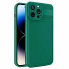 For iPhone 14 Pro Twill Texture TPU Shockproof Phone Case(Green) - 1