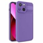 For iPhone 13 Twill Texture TPU Shockproof Phone Case(Purple) - 1