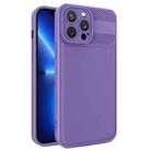 For iPhone 13 Pro Twill Texture TPU Shockproof Phone Case(Purple) - 1