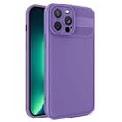 For iPhone 13 Pro Max Twill Texture TPU Shockproof Phone Case(Purple) - 1