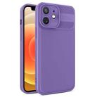 For iPhone 12 Twill Texture TPU Shockproof Phone Case(Purple) - 1