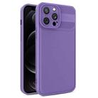 For iPhone 12 Pro Twill Texture TPU Shockproof Phone Case(Purple) - 1