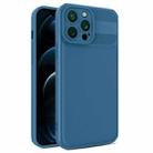 For iPhone 12 Pro Max Twill Texture TPU Shockproof Phone Case(Blue) - 1