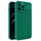 For iPhone 12 Pro Max Twill Texture TPU Shockproof Phone Case(Green) - 1