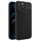 For iPhone 12 Pro Max Twill Texture TPU Shockproof Phone Case(Black) - 1