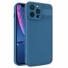 For iPhone X / XS Twill Texture TPU Shockproof Phone Case(Blue) - 1