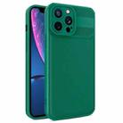 For iPhone X / XS Twill Texture TPU Shockproof Phone Case(Green) - 1