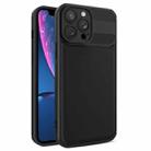 For iPhone X / XS Twill Texture TPU Shockproof Phone Case(Black) - 1