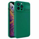 For iPhone XS Max Twill Texture TPU Shockproof Phone Case(Green) - 1