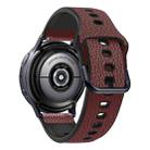 20mm Universal TPU Litchi Texture Leather Watch Band(Dark Brown) - 1