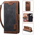 For Galaxy A20e Retro Splicing Horizontal Flip Leather Case with Card Slots & Holder & Wallet(Grey) - 1