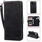 For Galaxy A40 Retro Splicing Horizontal Flip Leather Case with Card Slots & Holder & Wallet(Black) - 1