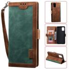 For Galaxy A41 Retro Splicing Horizontal Flip Leather Case with Card Slots & Holder & Wallet(Green) - 1