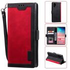 For Galaxy Note 10 Pro Retro Splicing Horizontal Flip Leather Case with Card Slots & Holder & Wallet(Red) - 1