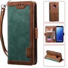 For Galaxy S9 Retro Splicing Horizontal Flip Leather Case with Card Slots & Holder & Wallet(Green) - 1