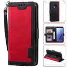 For Galaxy S9 Retro Splicing Horizontal Flip Leather Case with Card Slots & Holder & Wallet(Red) - 1