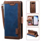 For Galaxy S10 Retro Splicing Horizontal Flip Leather Case with Card Slots & Holder & Wallet(Blue) - 1