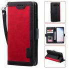 For Galaxy S10 Retro Splicing Horizontal Flip Leather Case with Card Slots & Holder & Wallet(Red) - 1