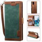 For Galaxy S20 Retro Splicing Horizontal Flip Leather Case with Card Slots & Holder & Wallet(Green) - 1