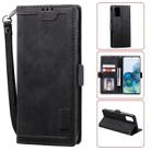 For Galaxy S20 Plus Retro Splicing Horizontal Flip Leather Case with Card Slots & Holder & Wallet(Black) - 1