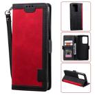 For Galaxy S20 Ultra Retro Splicing Horizontal Flip Leather Case with Card Slots & Holder & Wallet(Red) - 1