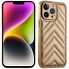 For iPhone 14 Plus Suteni Plating Leather Soft TPU Phone Case(Gold) - 1