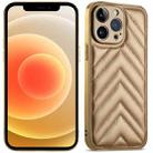 For iPhone 12 Pro Max Suteni Plating Leather Soft TPU Phone Case(Gold) - 1