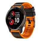 20mm Universal Two Color Silicone Watch Band(Black Orange) - 1