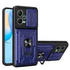For Xiaomi Redmi Note 12 5G Sliding Camshield Card Phone Case(Blue) - 1