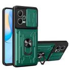 For Xiaomi Redmi Note 12 5G Sliding Camshield Card Phone Case(Dark Green) - 1
